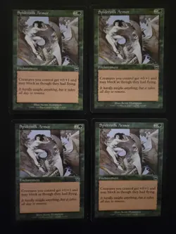Spidersilk Armor x4 Playset - Mercadian Masques 1999 - LP - Pauper - MTG - Image 1