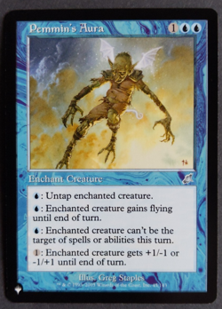 MTG Pemmin's Aura | The List Reprints | NM | Blue Enchant Creature | Regular | - Image 1