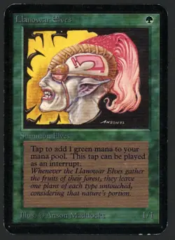 ***Alpha Llanowar Elves*** MTG Alpha Magic Kid Icarus - Image 1