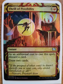 Thrill of Possibility NM ETCHED FOIL Strixhaven: Mystical Archive MTG FREE SHIP - Image 1