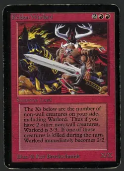 ***Alpha Keldon Warlord (Heavy Scratches)*** MTG Alpha Magic Kid Icarus - Image 1