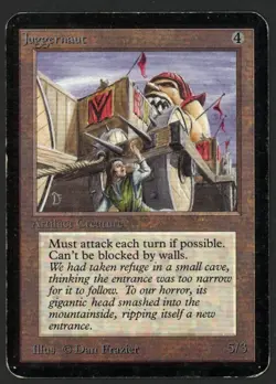 ***Alpha Juggernaut (Edge Crease)*** MTG Alpha Magic Kid Icarus - Image 1