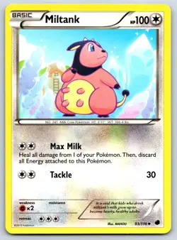Miltank - BW Plasma Freeze 93/116 Mahou Pokemon Card LP - Image 1