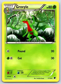 Grovyle - BW Plasma Freeze 7/116 Black White Suwama Chiaki Pokemon Card LP - Image 1
