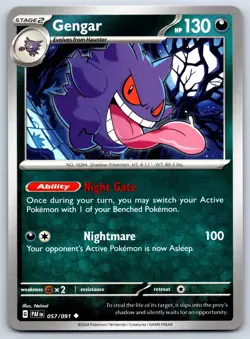 Gengar - Paldean Fates PAF 057/091 Pokemon TCG Card NM - Image 1