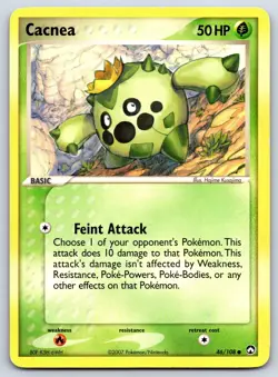 Cacnea - EX Power Keepers 46/108 Vintage Hajime Kusajima Pokemon Card MP - Image 1