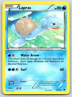 Lapras - BW Next Destinies 26/99 Black White Mizue Pokemon Card NM - Image 1