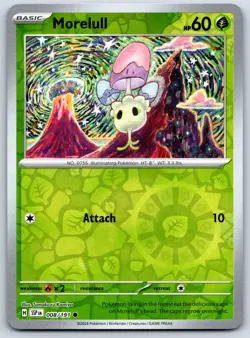 Morelull - Reverse Holo - Surging Sparks SSP 008 Tomokazu Komiya Pokemon Card NM - Image 1