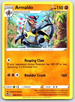 Armaldo - Silver Tempest 096/195 Rare Pokemon Card NM - Image 1