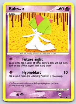 Ralts - Platinum Base Set 89/127 Miki Tanaka Pokemon Card MP - Image 1