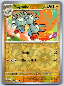 Magneton - Reverse Holo - Obsidian Flames OBF 064/197 kurumitsu Pokemon Card NM - Image 1
