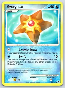 Staryu Platinum Rising Rivals 83/111 Atsuko Nishida Vintage 151 Pokemon Card LP - Image 1