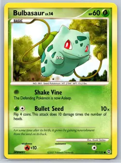 Bulbasaur - Secret Wonders 77/132 Kouki Saitou Diamond Pearl Pokemon 151 Card NM - Image 1