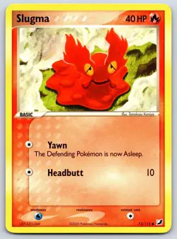 Slugma - EX Unseen Forces 73/115 Vintage Tomokazu Komiya Pokemon TCG Card LP - Image 1