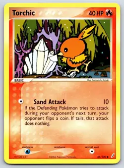 Torchic - EX Crystal Guardians 66/100 Vintage Sumiyoshi Kizuki Pokemon Card LP - Image 1