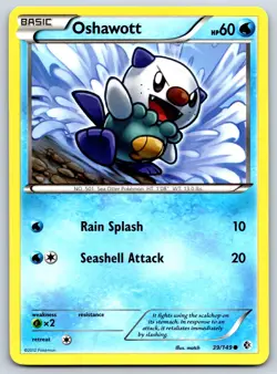 Oshawott - Boundaries Crossed 39/149 Black White Pokemon Card LP - Image 1