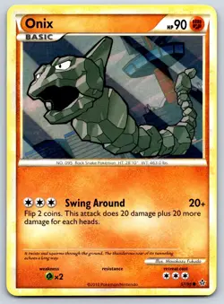 Onix - HGSS Unleashed 57/95 Masakazu Fukuda Pokemon Card LP - Image 1