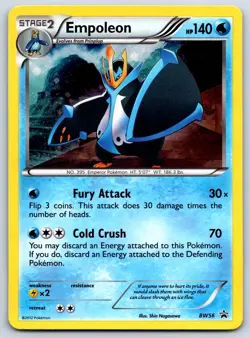 Empoleon - Black White Promo BW56 Cosmos Holo Shin Nagasawa Pokemon Card LP - Image 1