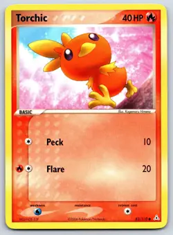 Torchic - EX Holon Phantoms 83/110 Kagemaru Himeno Vintage Pokemon TCG Card LP - Image 1