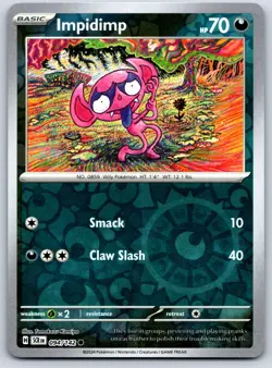 Impidimp - Reverse Holo - Stellar Crown SCR Tomokazu Komiya Pokemon Card NM - Image 1