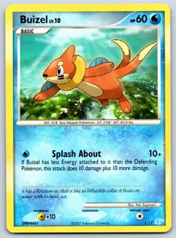 Buizel - DP Trainer Kit Manaphy 1/12 Vintage Pokemon TCG Card LP - Image 1