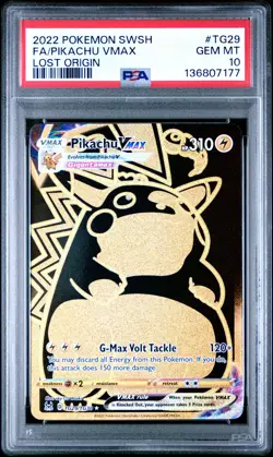 Fa/Pikachu Vmax Pokemon Sword & Shield Lost Origin TG29 NM PSA 10 - Image 1