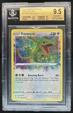 2020 Pokemon SWSH Vivid Voltage Rayquaza #138/185 BGS 9.5 - Image 1