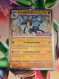 Pokemon TCG Lucario Cosmo Holo Rare Stamp 114/198 NM - Image 1