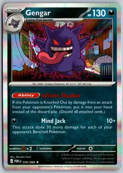 Gengar 050/088 Rare Perfect Order Pokemon Holo Near Mint - Image 1