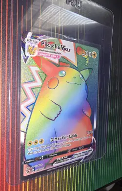 Pokemon Pikachu VMAX Rainbow Secret Rare Card Near Mint Ungraded - Image 1