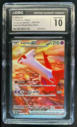 2024 Pokemon Surging Sparks Latias Ex #239/191 CGC 10 - Image 1