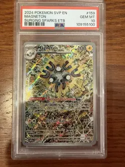 2024 Pokemon SVP en Magneton Surging Sparks ETB PSA 10 GEM Mint - Image 1