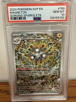 2024 Pokemon SVP en Magneton Surging Sparks ETB PSA 10 GEM Mint - Image 2
