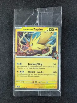 2025 Pokemon TEAM ROCKET'S ZAPDOS #070/182 Destined Rivals Cosmos Holo English B - Image 1