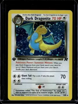 2000 Pokemon Team Rocket First Edition Dark Dragonite Holo #5/82 - Image 1