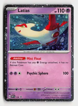 Latias 139 Cosmos Holo SVP SV: Scarlet & Violet Black Star Promo Pokemon TCG - Image 1