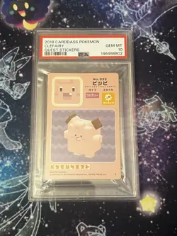 Japanese Pokemon 2018 Bandai Quest Sticker Clefairy PSA 10 - Image 1