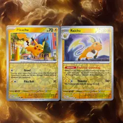 Pikachu/Raichu - Reverse Holo - Paldean Fates Pokemon TCG Card - Image 2