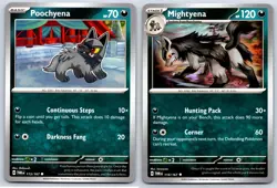 Poochyena/Mightyena - Twilight Masquerade TWM kawayoo Pokemon TCG Card NM - Image 1