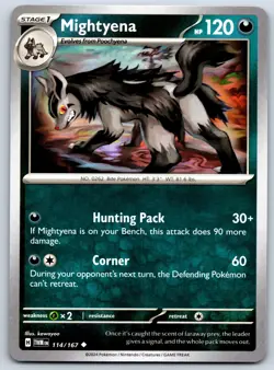 Poochyena/Mightyena - Twilight Masquerade TWM kawayoo Pokemon TCG Card NM - Image 3