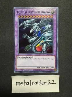 Yugioh Blue-Eyes Ultimate Dragon (Blue) LDS2-EN018 Near Mint 1st Edition - Image 1