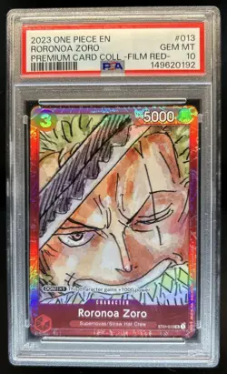 2023 One Piece Premium Card FILM RED Edition Roronoa Zoro #ST01-013 PSA 10 - Image 1