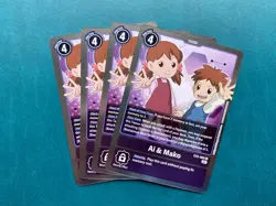 Ai & Mako EX2-065 Playset Digital Hazard Digimon Card Game x4 - Image 1