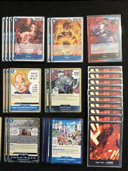 Lucy Red/Blue OP15 Complete META Deck with ALT ART Leader One Piece TCG ENG - Image 4