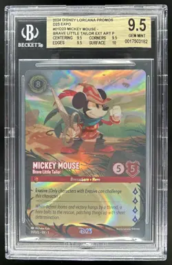 2024 Disney Lorcana Mickey Mouse - Brave Little Tailor Promos #01/D23 BGS 9.5 - Image 1