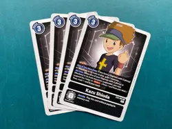 Kazu Shioda EX2-063 Playset Digital Hazard Digimon Card Game x4 - Image 1