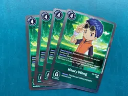 Henry Wong EX2-061 Playset Digital Hazard Digimon Card Game x4 - Image 1