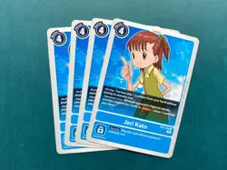 Jeri Kato EX2-058 Playset Digital Hazard Digimon Card Game x4 - Image 1