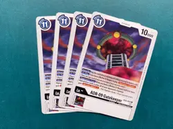 ADR-09 Gatekeeper EX2-054 Playset Digital Hazard Digimon Card Game x4 - Image 1