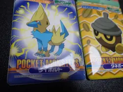 Pokemon Bandai Promo Waterproof Bathroom Menko Card x4 Torkoal Manectric et#5534 - Image 4